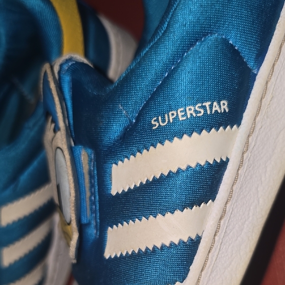 Adidas Kids Sneakers Blue White Donald Duck Design - Picture 7 of 8